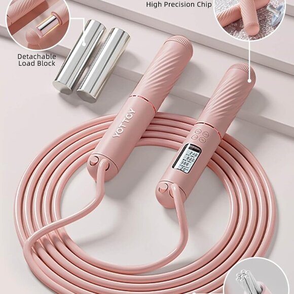 Cordless Jump Rope with Counter - Ropeless Jump Rope 2 In 1 with Large Cordless - Picture 6 of 9